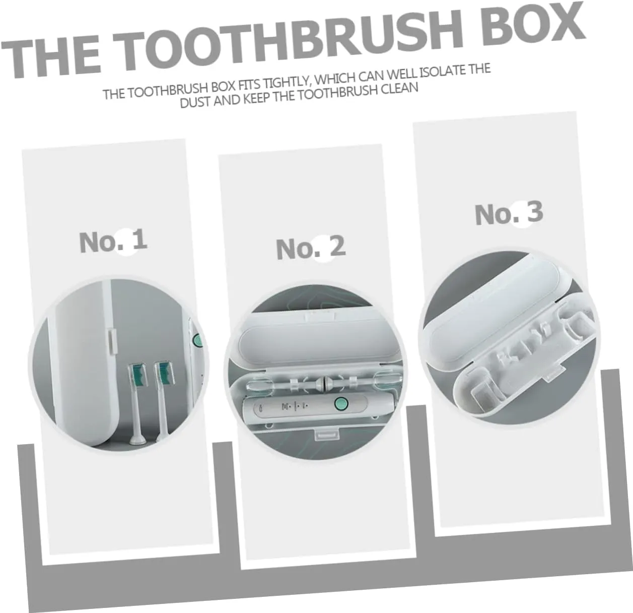 1set Portable Toothbrush Case with Drainage Compact Electric Toothbrush Storage Box for Travel Stylish and Space Saving Design for Outdoor Use 4pcs