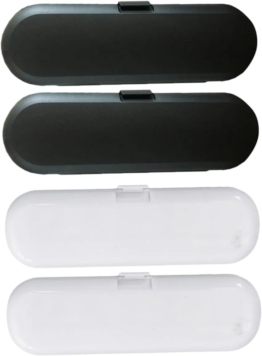 1set Portable Toothbrush Case with Drainage Compact Electric Toothbrush Storage Box for Travel Stylish and Space Saving Design for Outdoor Use 4pcs