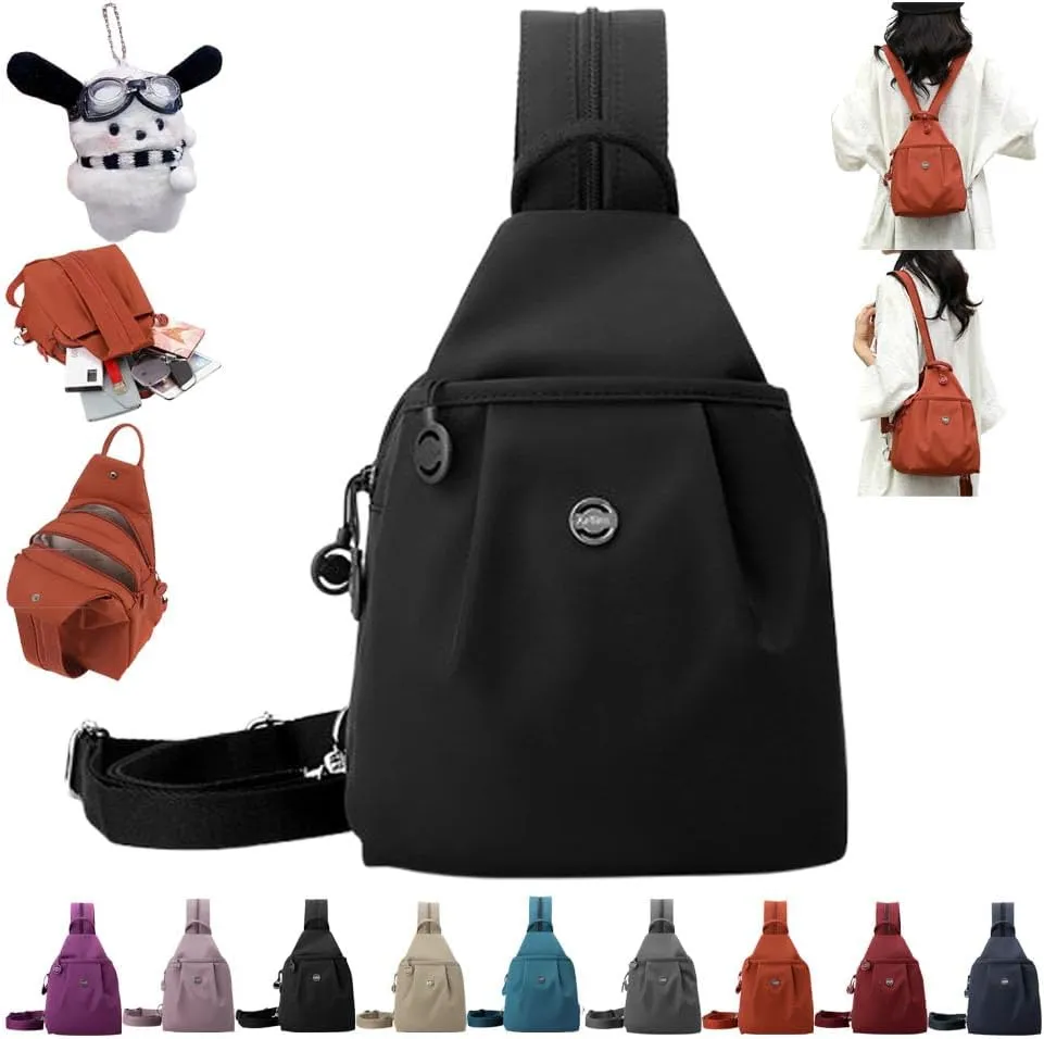 2025 Vovtva Double Zipper Large Capacity Chest Bag, Sling Crossbody Women, Fashion Bag Adjustable Strap Travel Bag