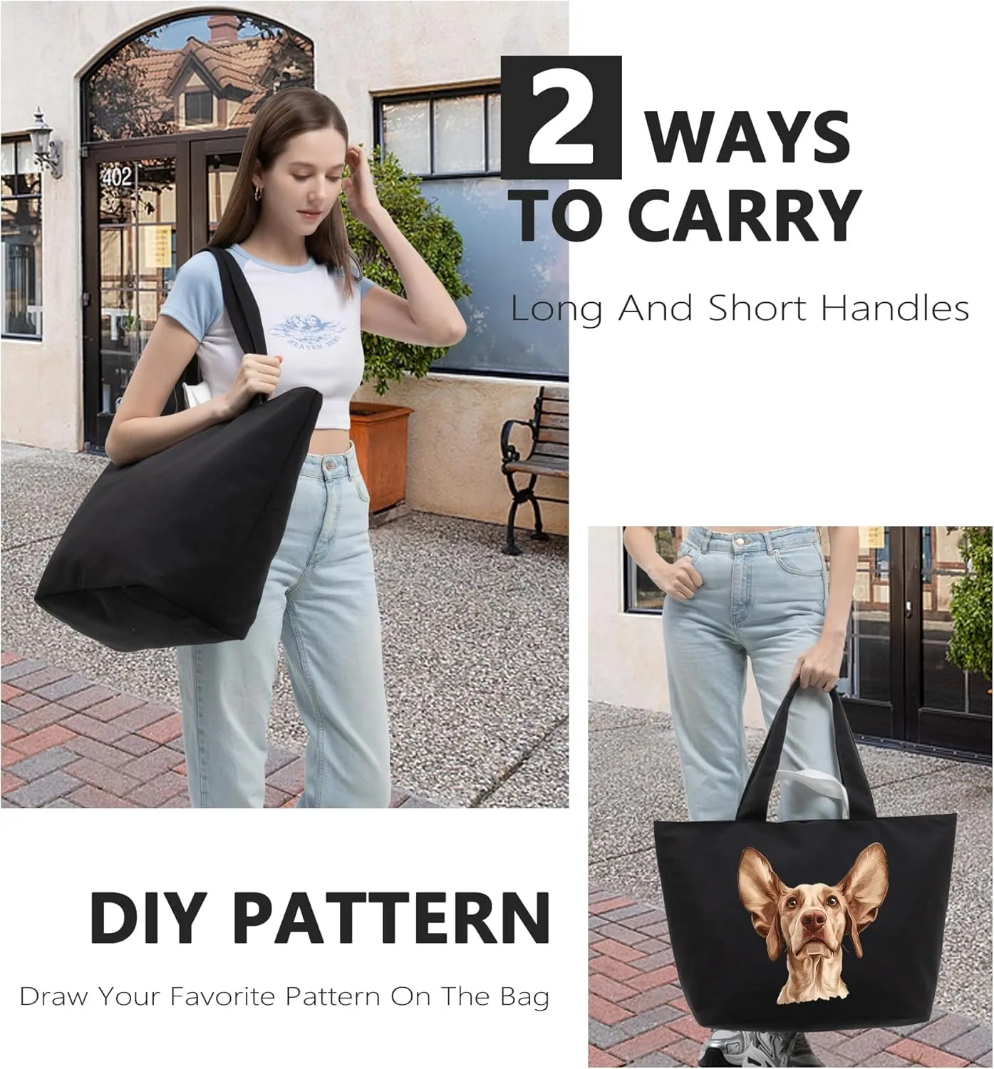 22'' 50L Large Canvas Bag, Extra Large Tote Bag for Women, Overnight Bags for Travel