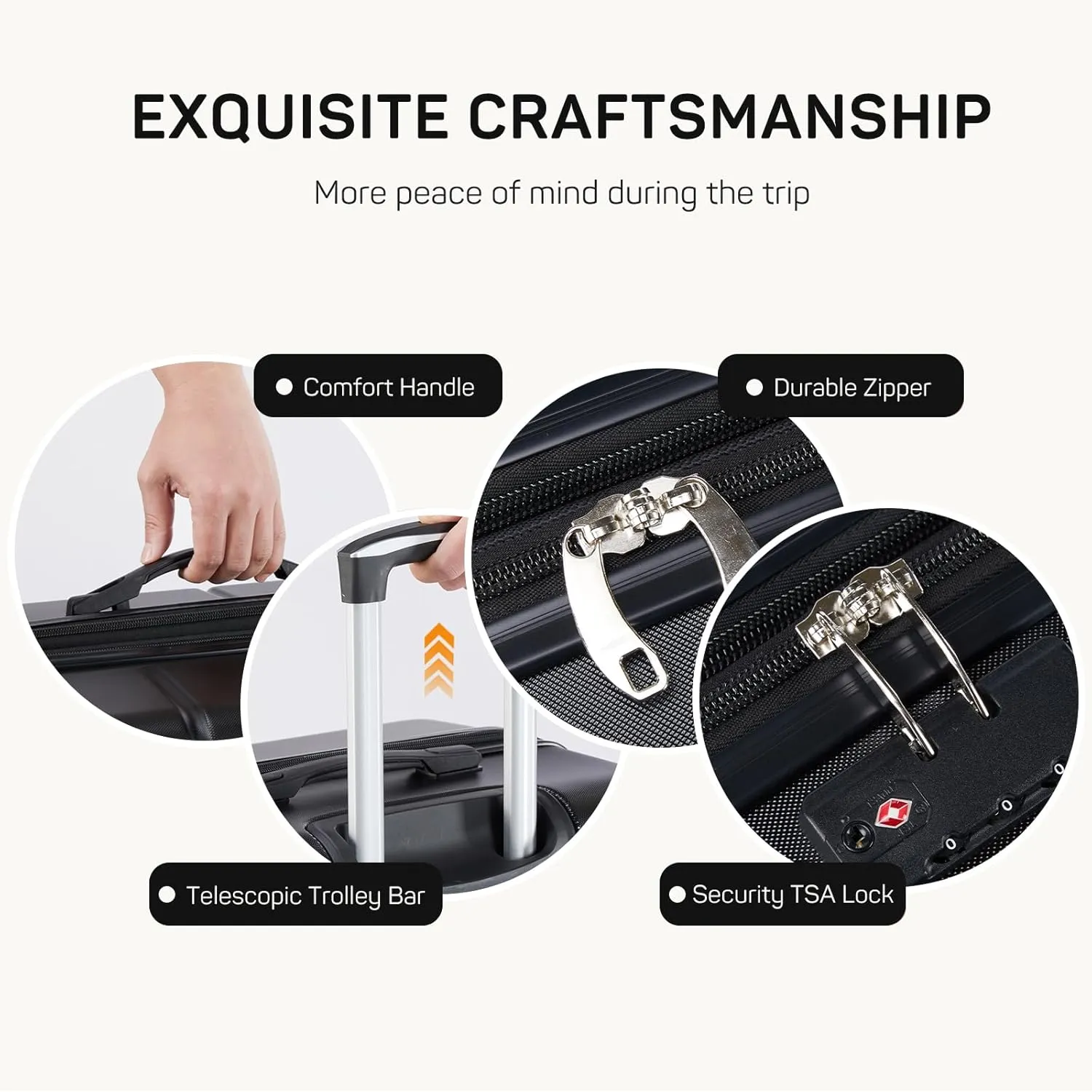 24 Inch Expandable Hard Shell Rolling Luggage