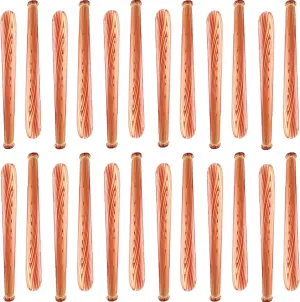 24 Pack 31.5 inch Inflatable Baseball Bat Wood Pattern Blow up Baseball Bat Inflates for Pool Summer Beach Carnival Birthday Baseball Party Favors
