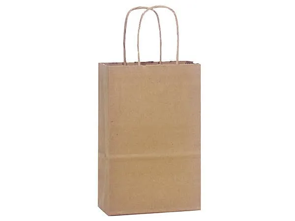 250 Flat-rate discount Pack Brown Kraft Cub Bags: Shopping 8x4.75x10" / Paper Premium