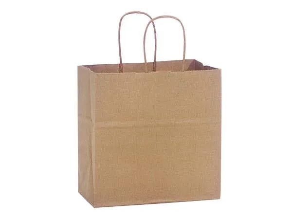250 Flat-rate discount Pack Brown Kraft Cub Bags: Shopping 8x4.75x10" / Paper Premium