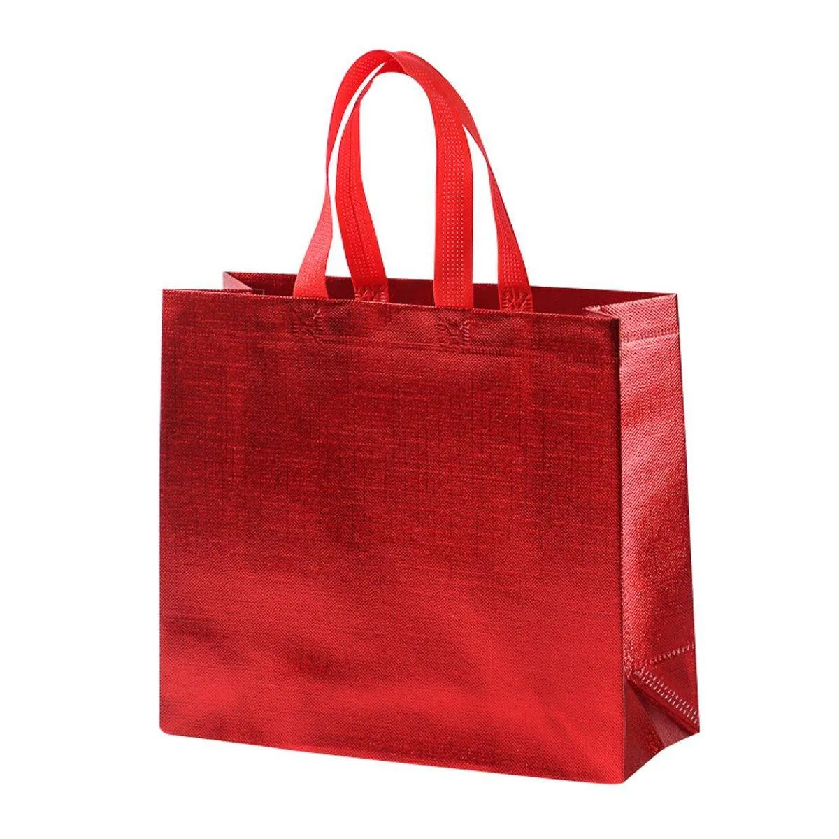 25PCS Embossed Non-Woven Tote Bag Fashion Shopping Gift Packaging Bag