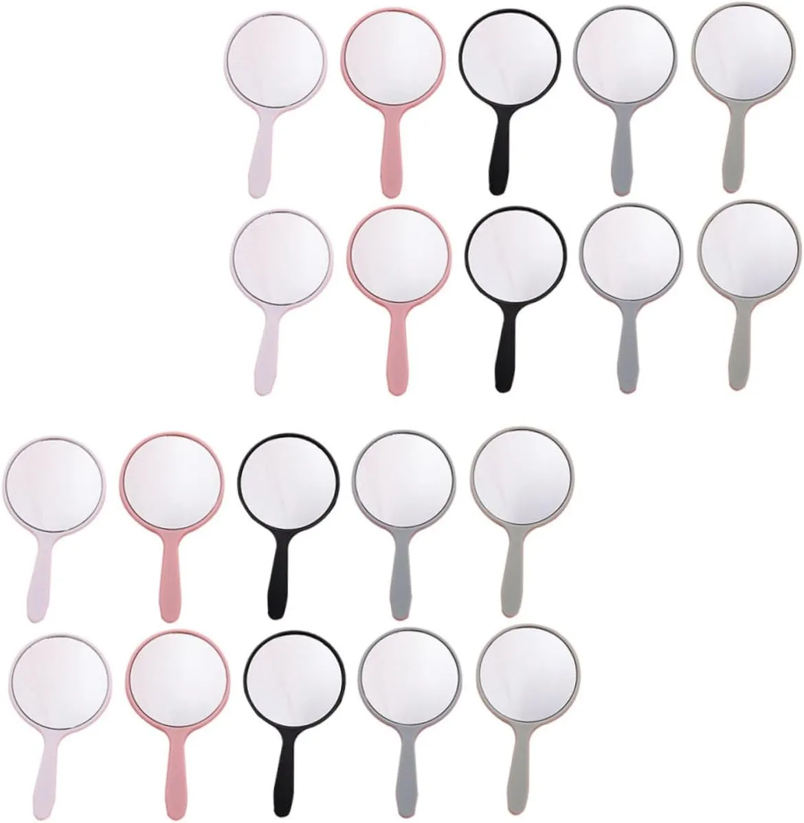 25Pcs Portable Handheld Makeup Mirrors with High Definition Reflection Durable Material for Travel and Daily Use Stylish Colors