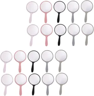 25Pcs Portable Handheld Makeup Mirrors with High Definition Reflection Durable Material for Travel and Daily Use Stylish Colors