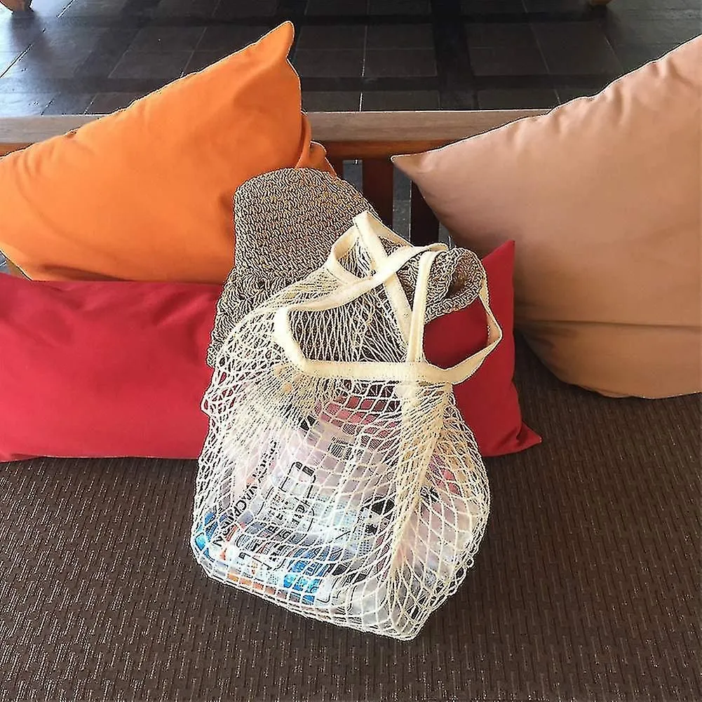 3 Pack Grocery Mesh Bags Portable reusable washable Organic Cotton String