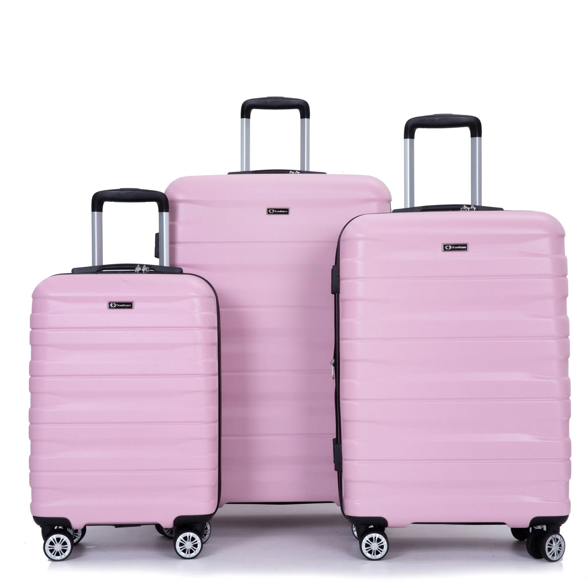 3 Piece Luggage Sets Lightweight & Durable Expandable Suitcase With Two Hooks