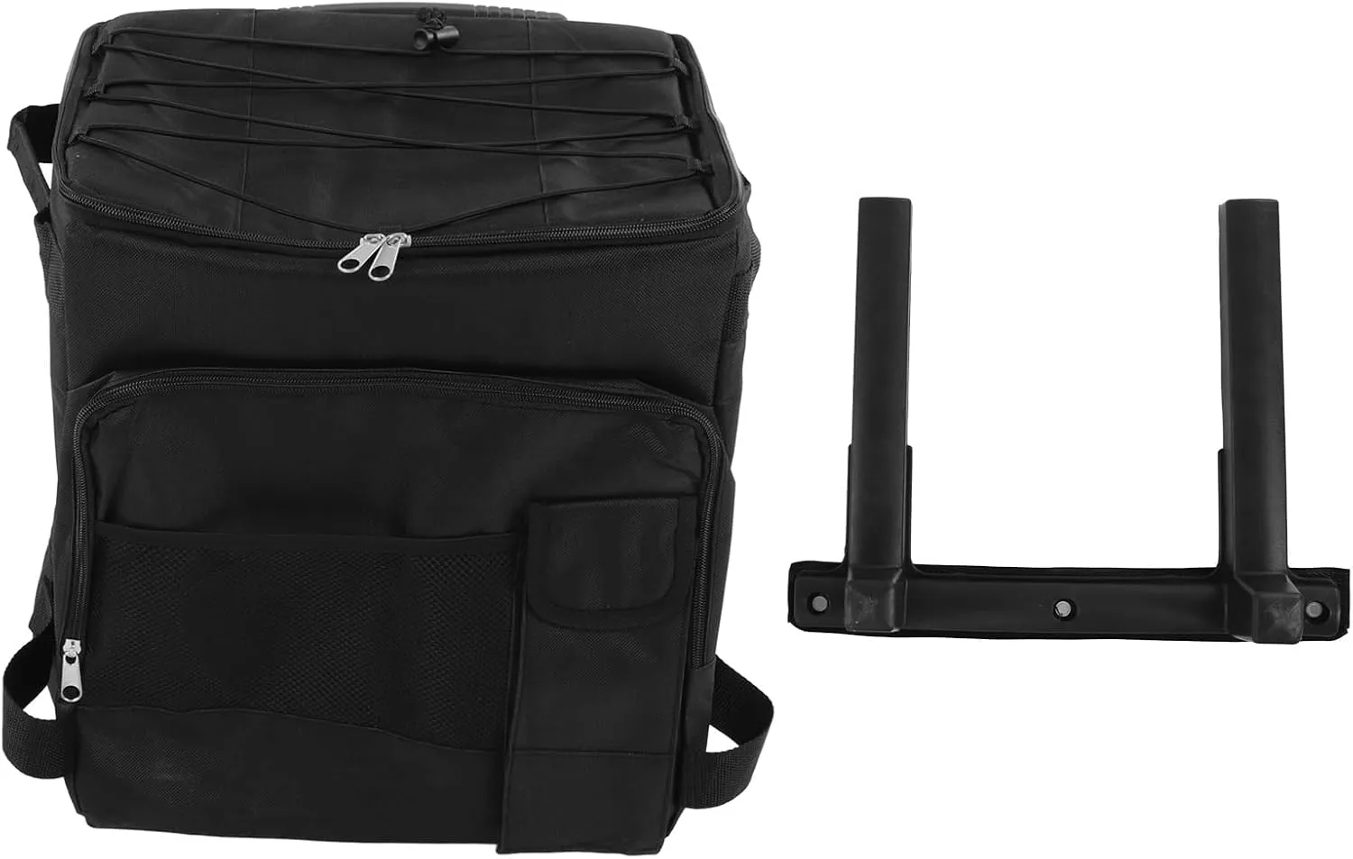 43L Rolling Cooler with Wheels Dual Zipper Portable Insulated Cooling Bag with Handle Collapsible Cooler on Wheels Suitable for Shopping Picnic BBQ Beach
