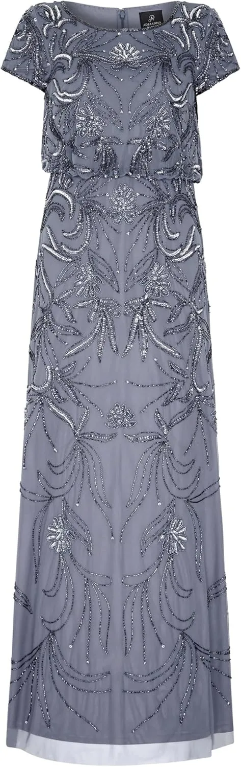 Adrianna Papell Women's Long Beaded Dress