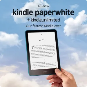 All-new Amazon Kindle Paperwhite (16 GB) – Our fastest Kindle ever, with new 7" glare-free display, and weeks of battery life – Jade   3 Months of Kindle Unlimited (with auto-renewal)