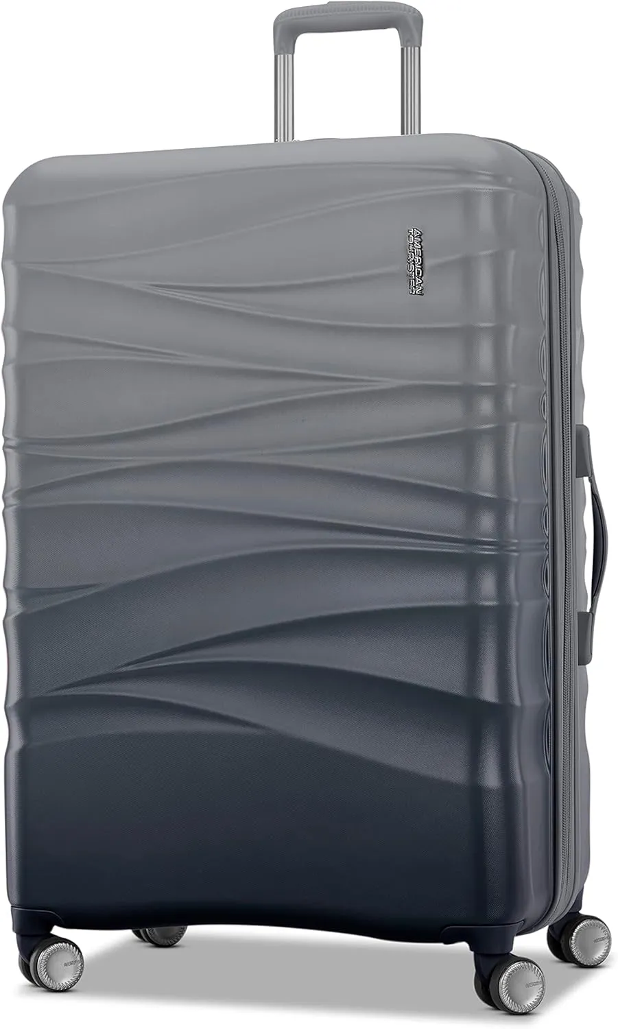 American Tourister Cascade Hardside Expandable Luggage with Spinner Wheels, Graphite, 28-Inch