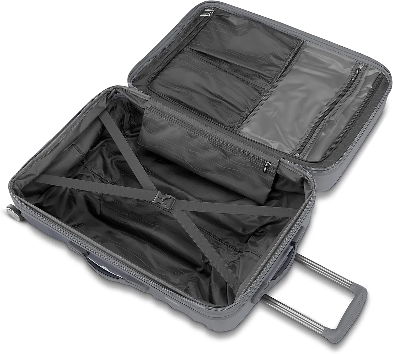 American Tourister Cascade Hardside Expandable Luggage with Spinner Wheels, Graphite, 28-Inch