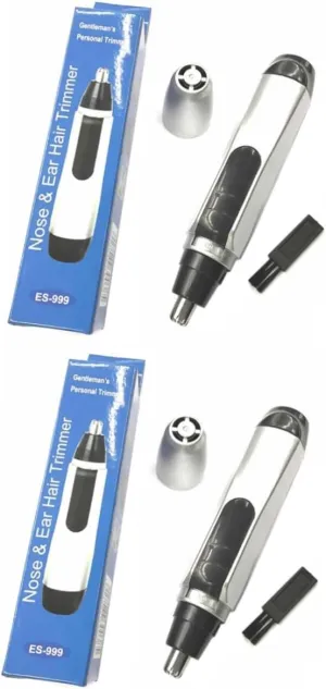Angoily 2pcs Man's Electric Nose Hair Removal Gentleman's Nasal Hair Trimmer Easy to Trim Precision Design Travel-Friendly