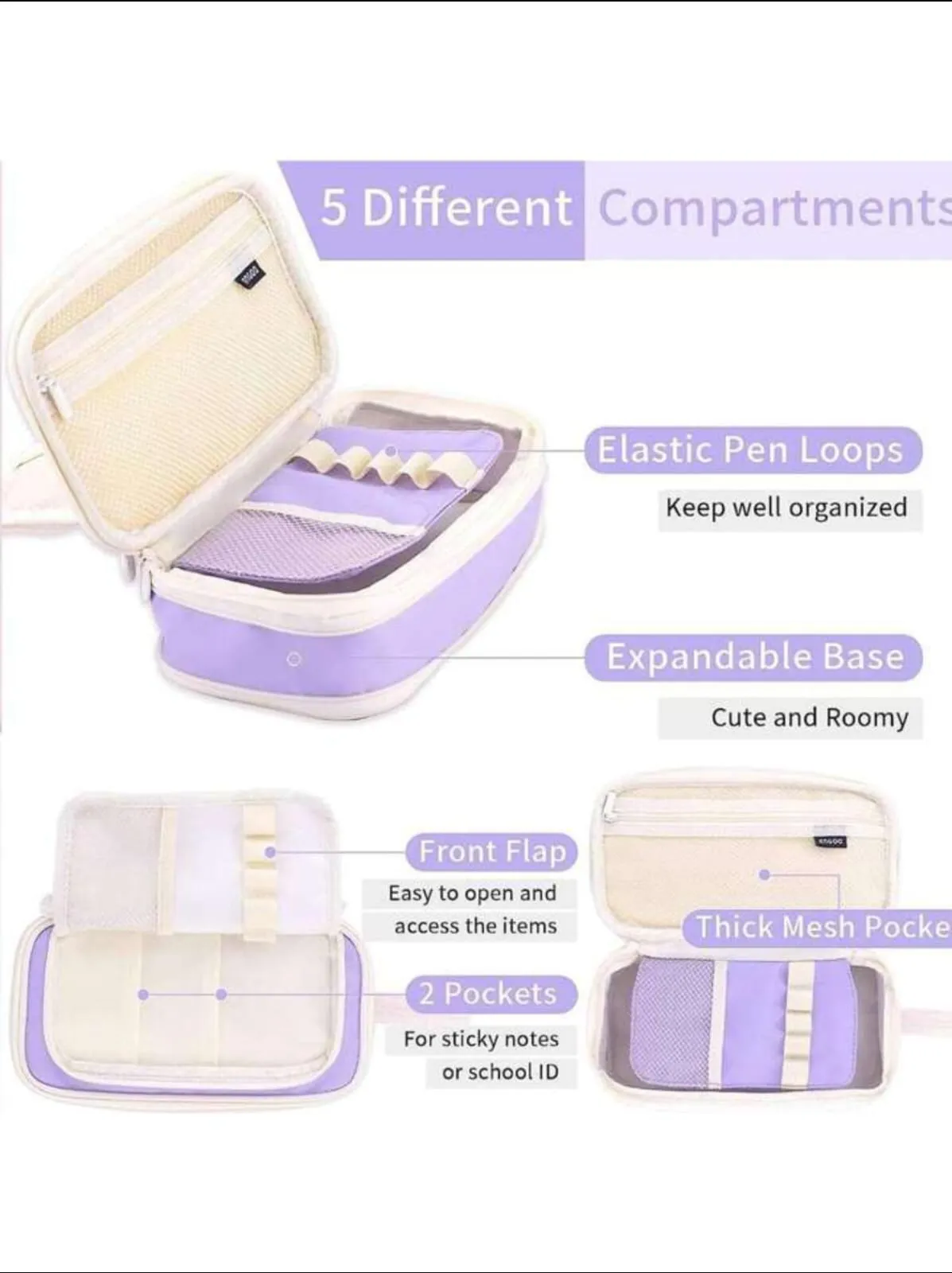 Angoo Spacious Expandable Multipurpose Pouch