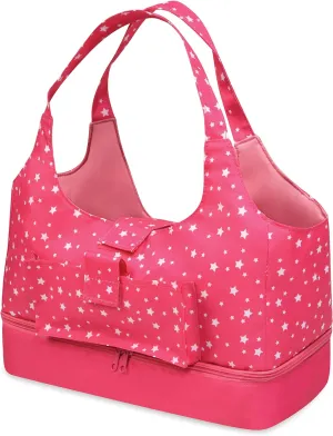 Badger Basket Versatile On-The-Go Doll Tote and Storage Bag for 18-20 Inch Dolls – Stylish and Practical Travel Companion