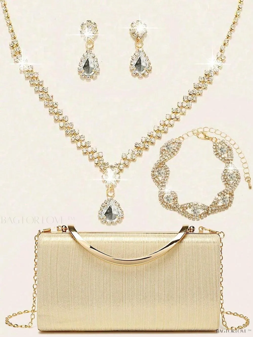 BagForLove - Bling Accessories for Ladies' Purses and Handbags Necklace, Earrings, and Bracelets