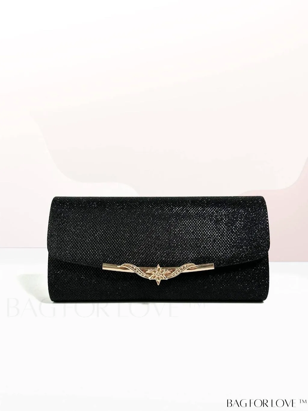 BagForLove - Chic and Compact Glitter Envelope Clutch - Small, Glamorous Flap Design