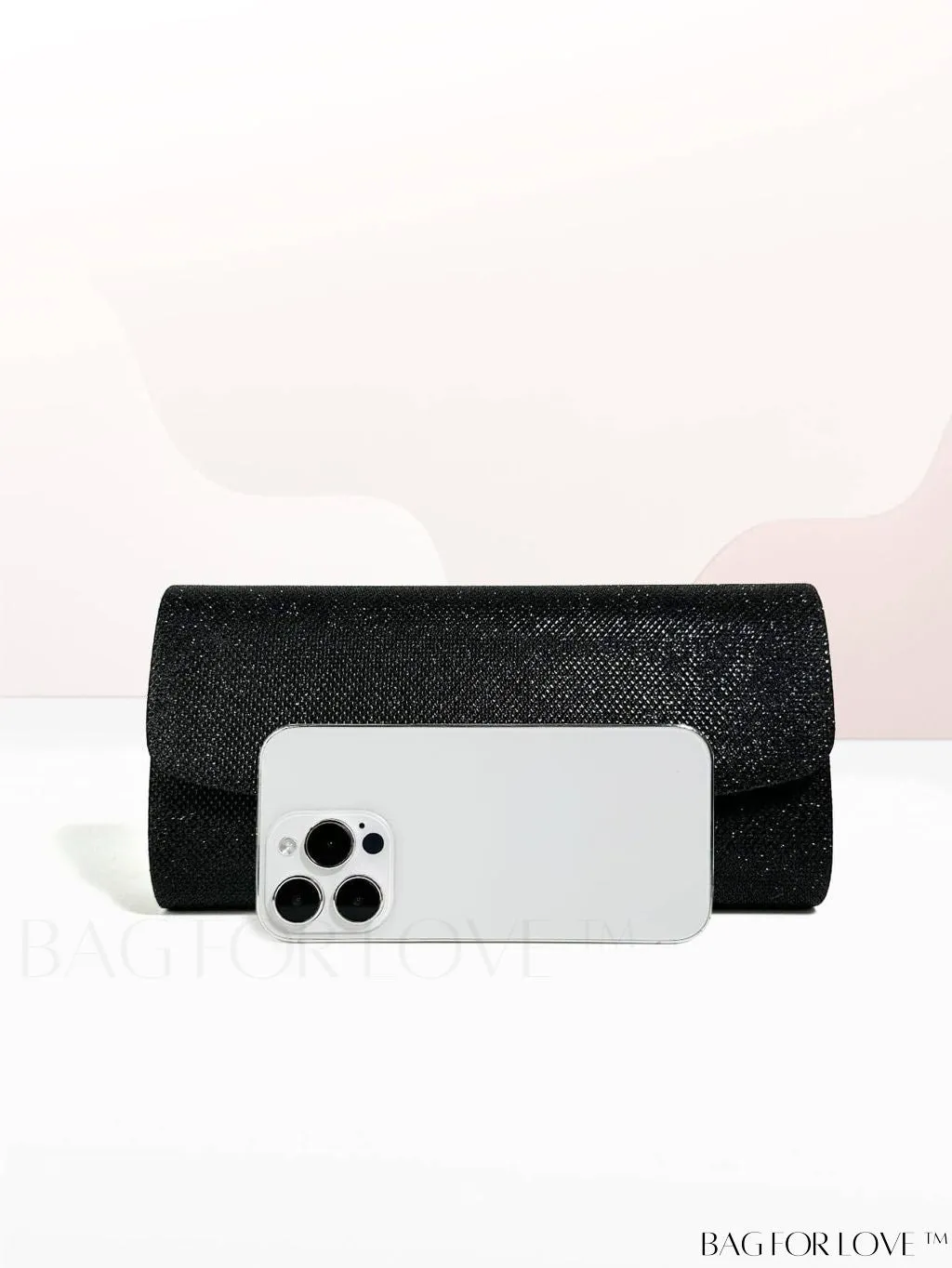BagForLove - Chic and Compact Glitter Envelope Clutch - Small, Glamorous Flap Design