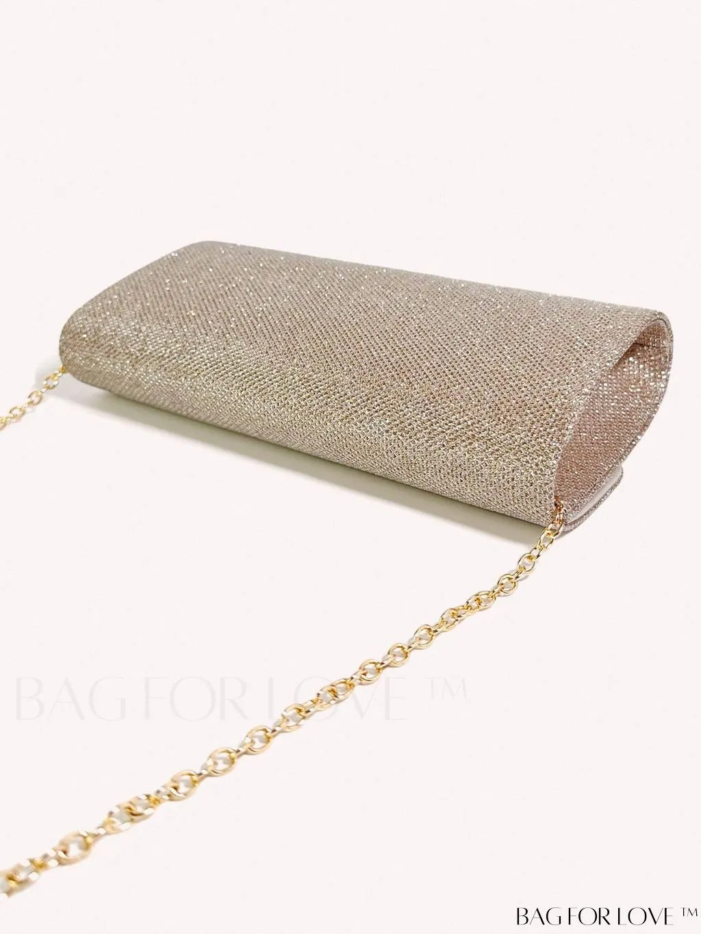 BagForLove - Chic and Compact Glitter Envelope Clutch - Small, Glamorous Flap Design