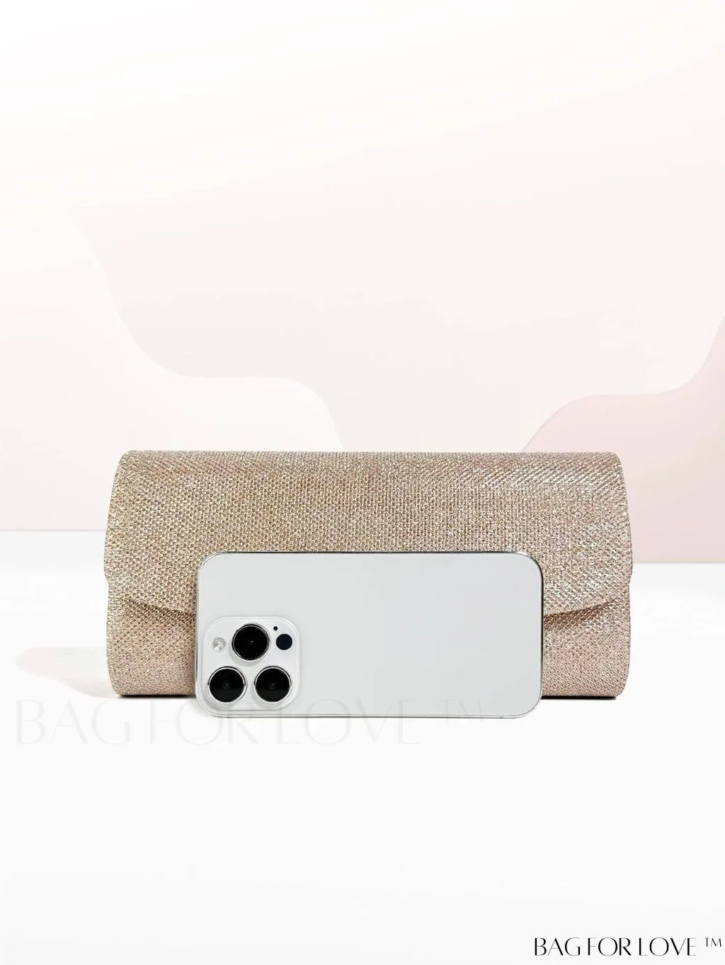 BagForLove - Chic and Compact Glitter Envelope Clutch - Small, Glamorous Flap Design