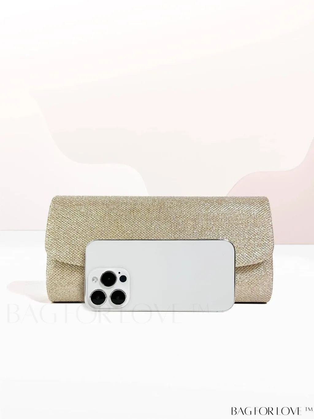 BagForLove - Chic and Compact Glitter Envelope Clutch - Small, Glamorous Flap Design