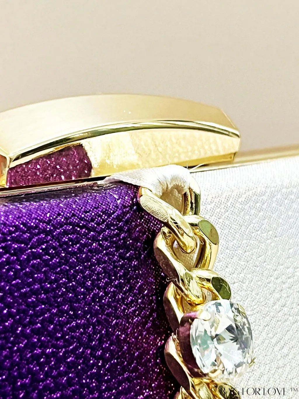 BagForLove - Chic Mini Box Bag: Elegant Rhinestone & Tassel Accents, Dual Tone PU