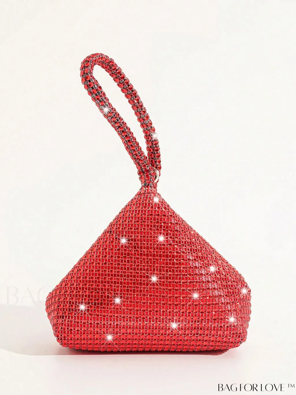 BagForLove - Chic Mini Rhinestone Zipper Bag: Stylish Plastic Novelty with Glamorous Decor