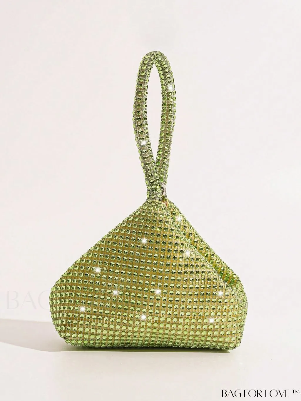 BagForLove - Chic Mini Rhinestone Zipper Bag: Stylish Plastic Novelty with Glamorous Decor