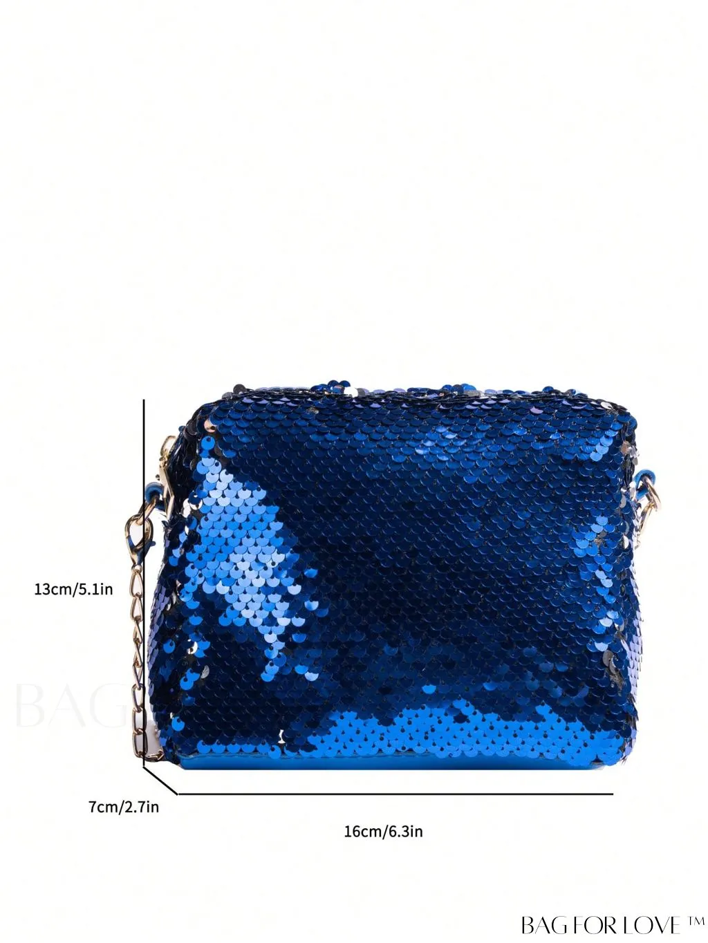 BagForLove - Chic Mini Sequin Chain Square Bag for Glamorous Decor