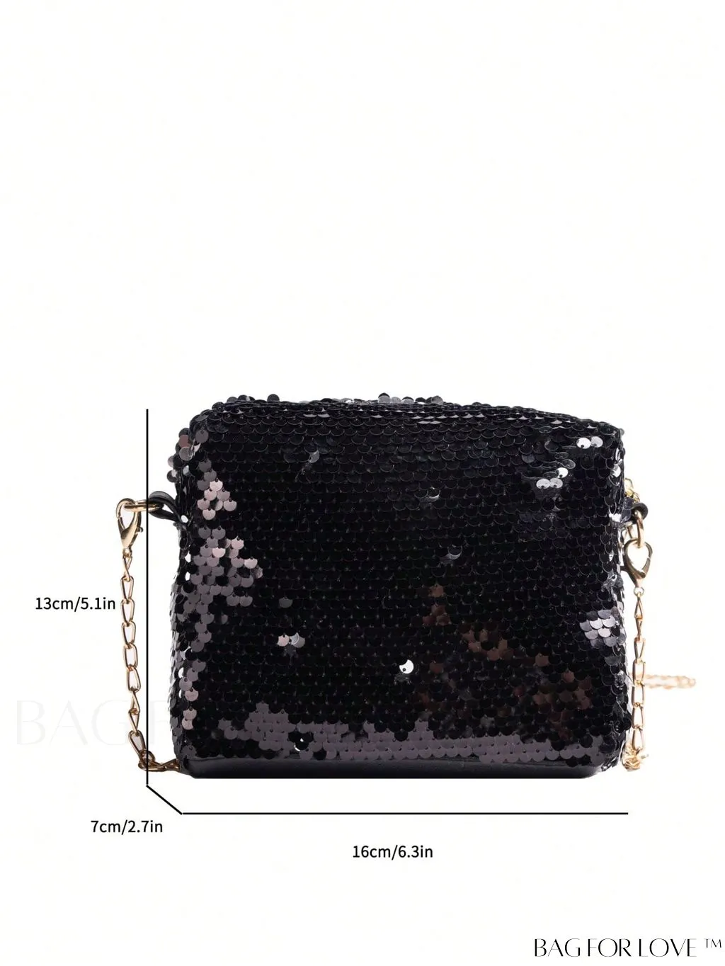 BagForLove - Chic Mini Sequin Chain Square Bag for Glamorous Decor