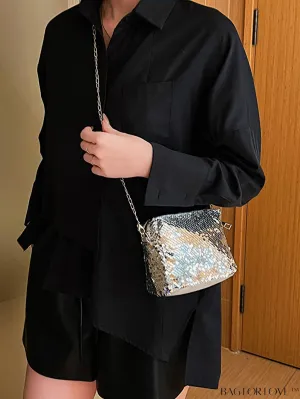 BagForLove - Chic Mini Sequin Chain Square Bag for Glamorous Decor