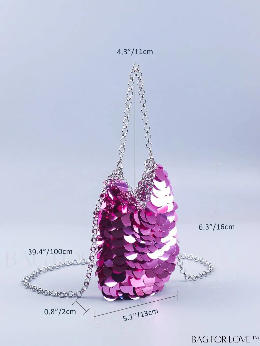 BagForLove - Chic Mini Sequin Evening Bag with Glamorous Decor Chain Strap