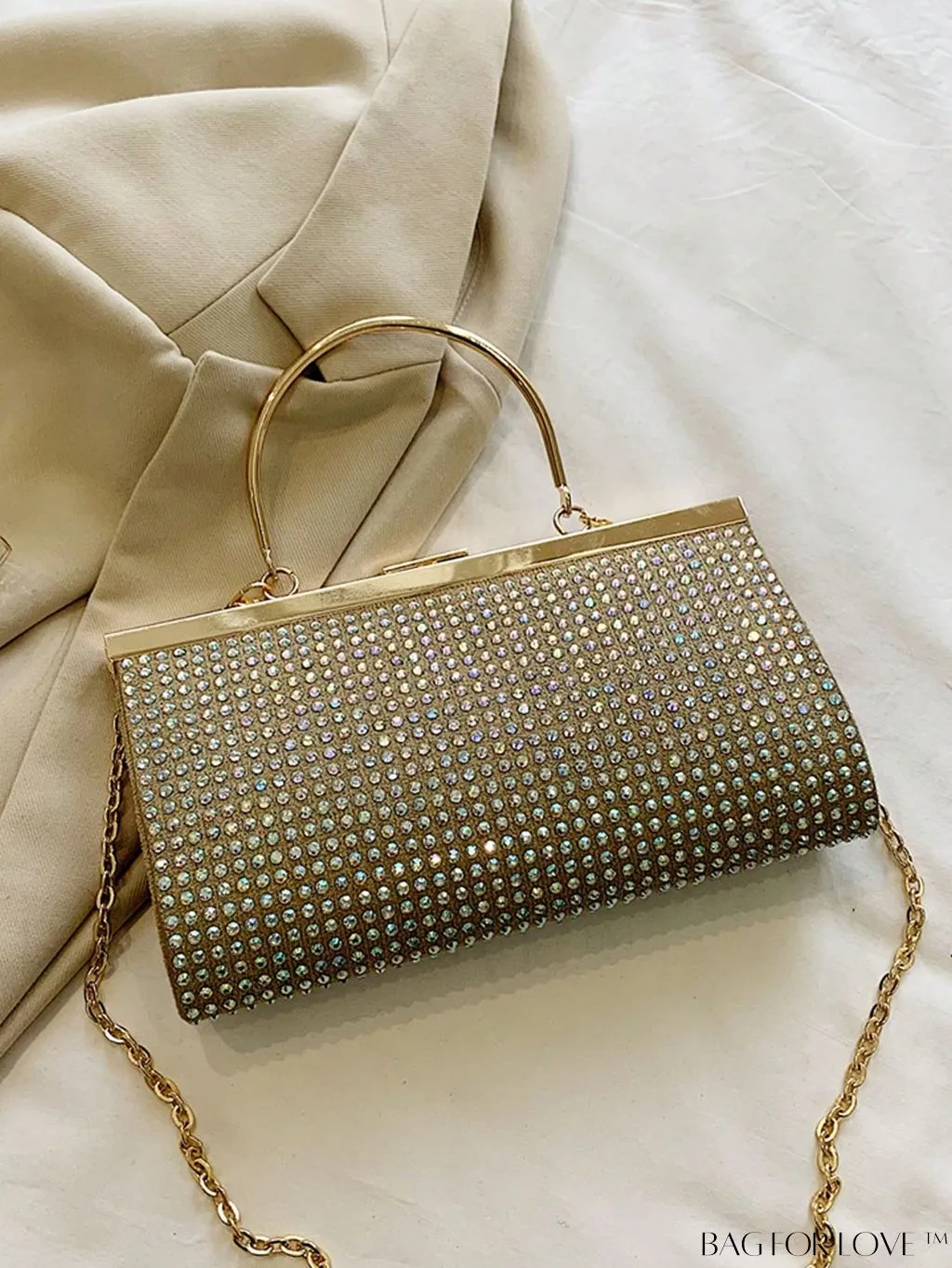 BagForLove - Chic Rhinestone Chain Evening Bag for Glamorous Parties