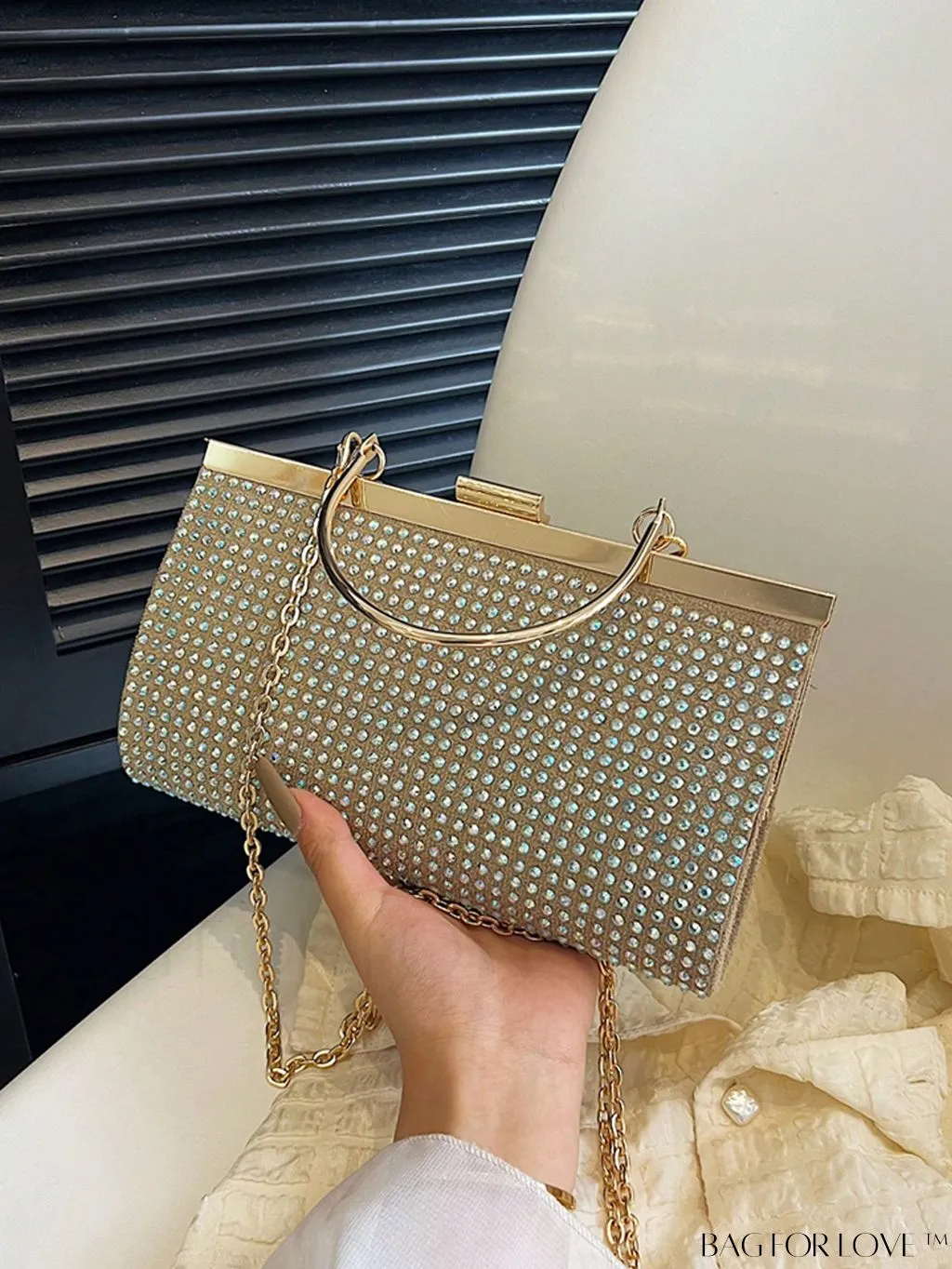 BagForLove - Chic Rhinestone Chain Evening Bag for Glamorous Parties
