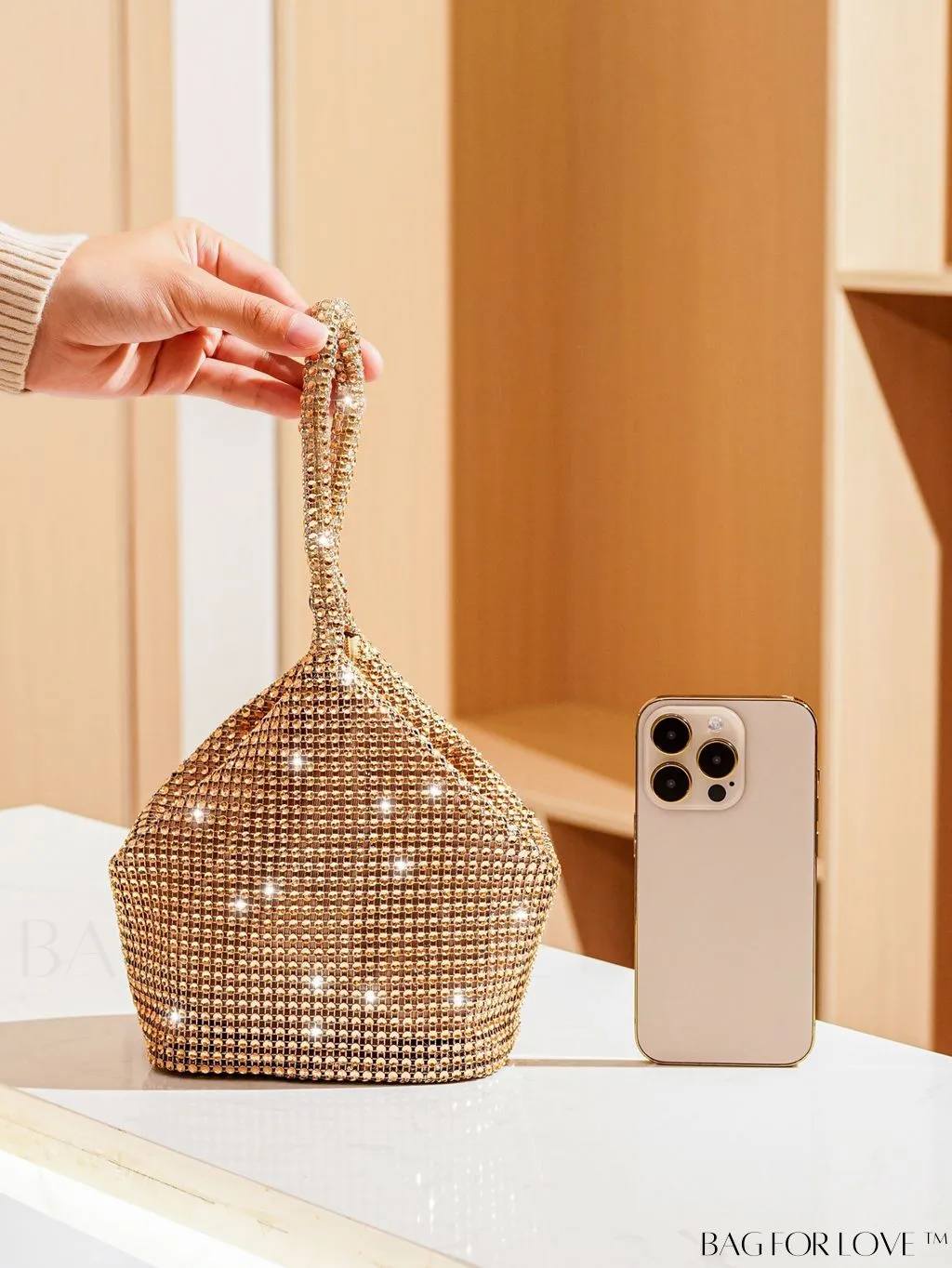 BagForLove - Chic Rhinestone-Embellished Mini Evening Bag