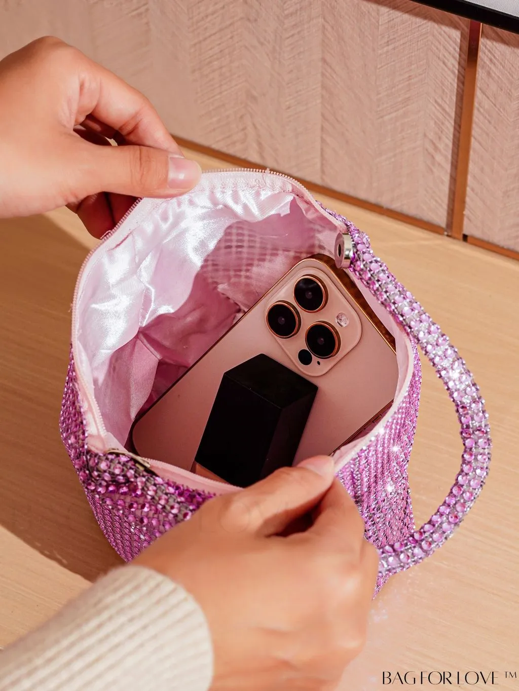 BagForLove - Chic Rhinestone-Embellished Mini Evening Bag