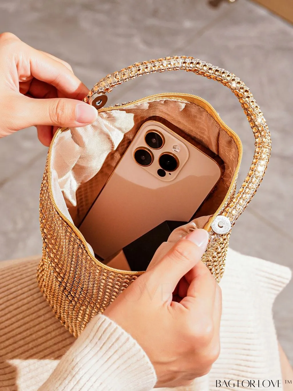 BagForLove - Chic Rhinestone-Embellished Mini Evening Bag
