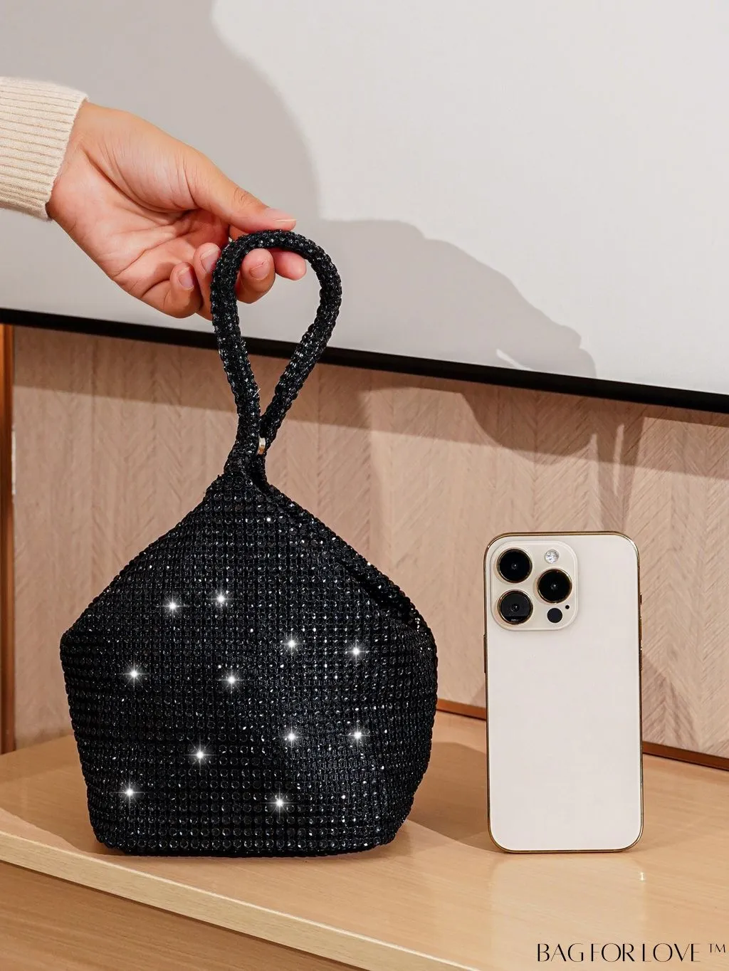 BagForLove - Chic Rhinestone-Embellished Mini Evening Bag