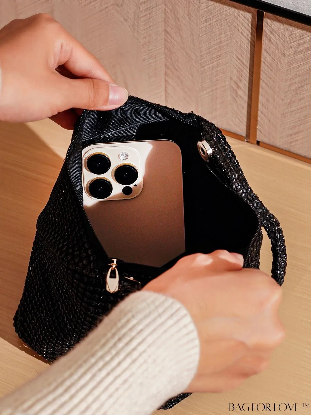 BagForLove - Chic Rhinestone-Embellished Mini Evening Bag