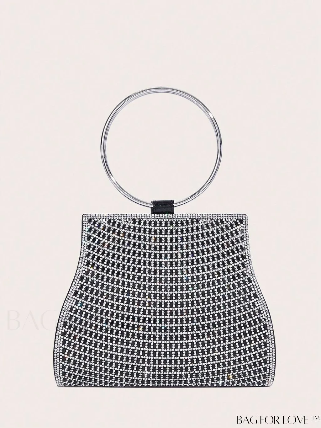 BagForLove - Chic Rhinestone Evening Bag with Mini Size and Glamorous Top Ring Handle