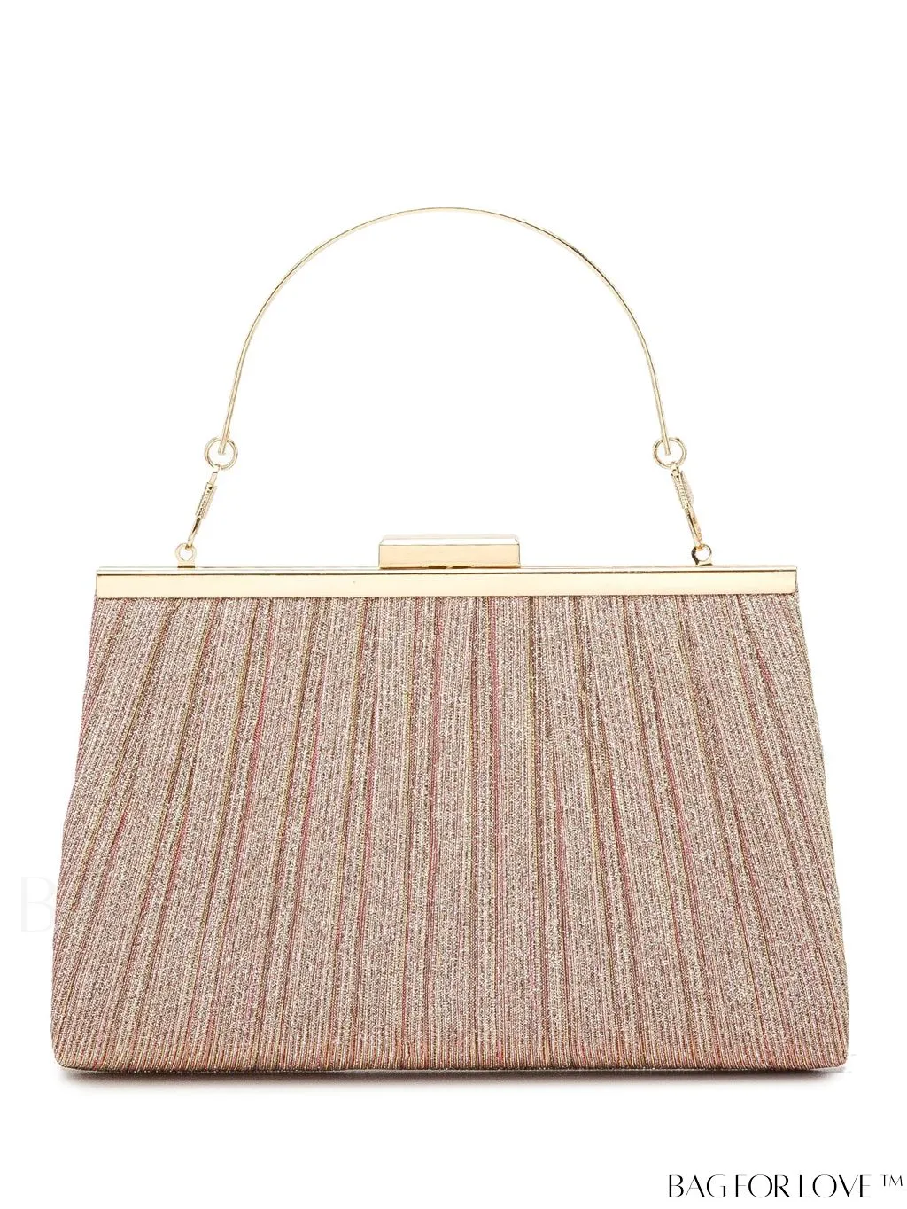 BagForLove - Chic Square Bag with Glitter Decor and Ruched Detail Chain