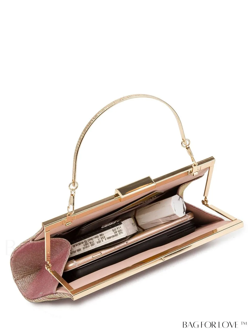 BagForLove - Chic Square Bag with Glitter Decor and Ruched Detail Chain