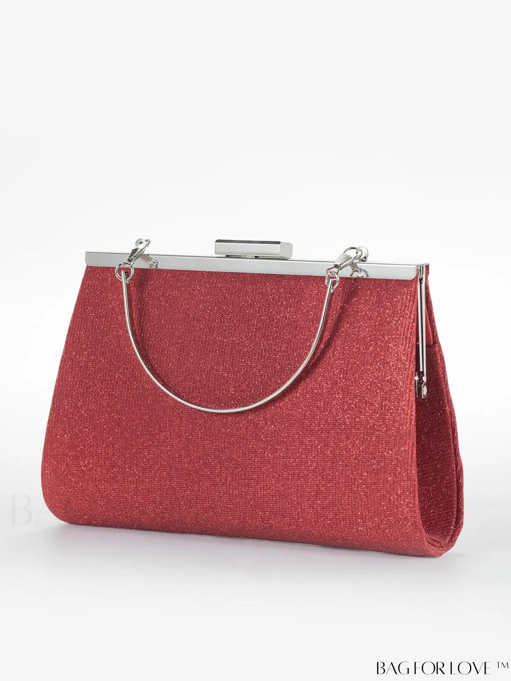 BagForLove - Chic Square Bag with Glitter Decor and Ruched Detail Chain