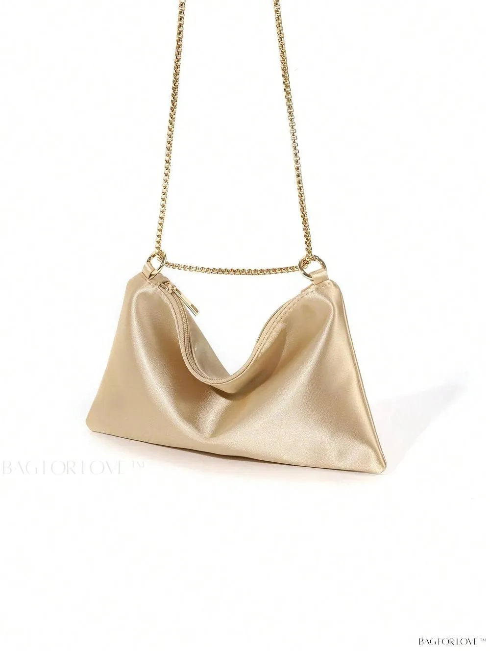 BagForLove - Elegant Floral Metallic Zipper Clasp Armpit Bag for Women