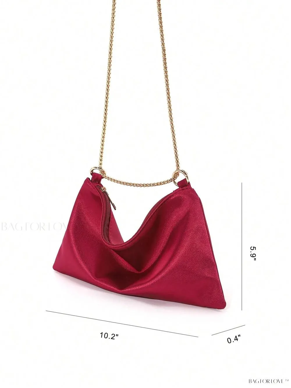 BagForLove - Elegant Floral Metallic Zipper Clasp Armpit Bag for Women