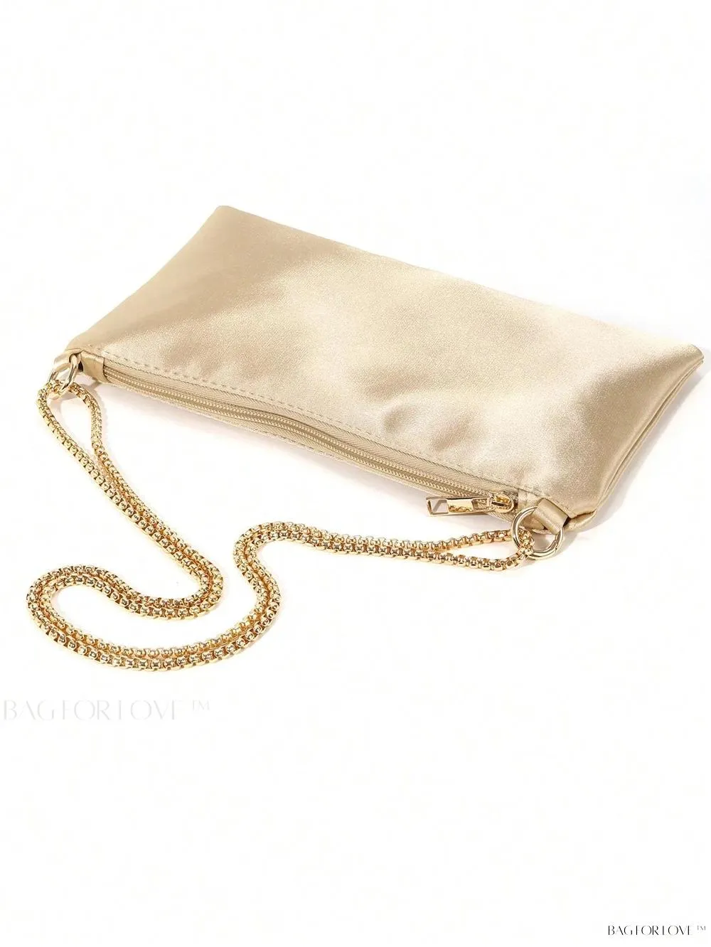 BagForLove - Elegant Floral Metallic Zipper Clasp Armpit Bag for Women