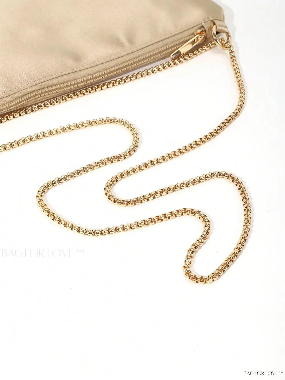 BagForLove - Elegant Floral Metallic Zipper Clasp Armpit Bag for Women