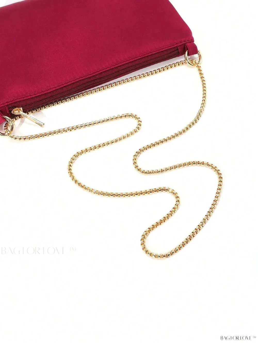 BagForLove - Elegant Floral Metallic Zipper Clasp Armpit Bag for Women